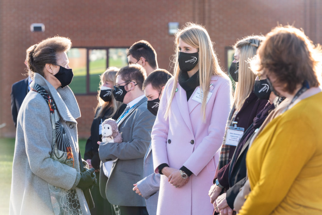 The Princess Royal visiting the East Coast College, Lowestoft Campus. Picture: East Coast College.