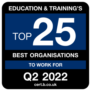 East Coast College was recognised as the 11th best Education and Training Provider to work for in the UK.