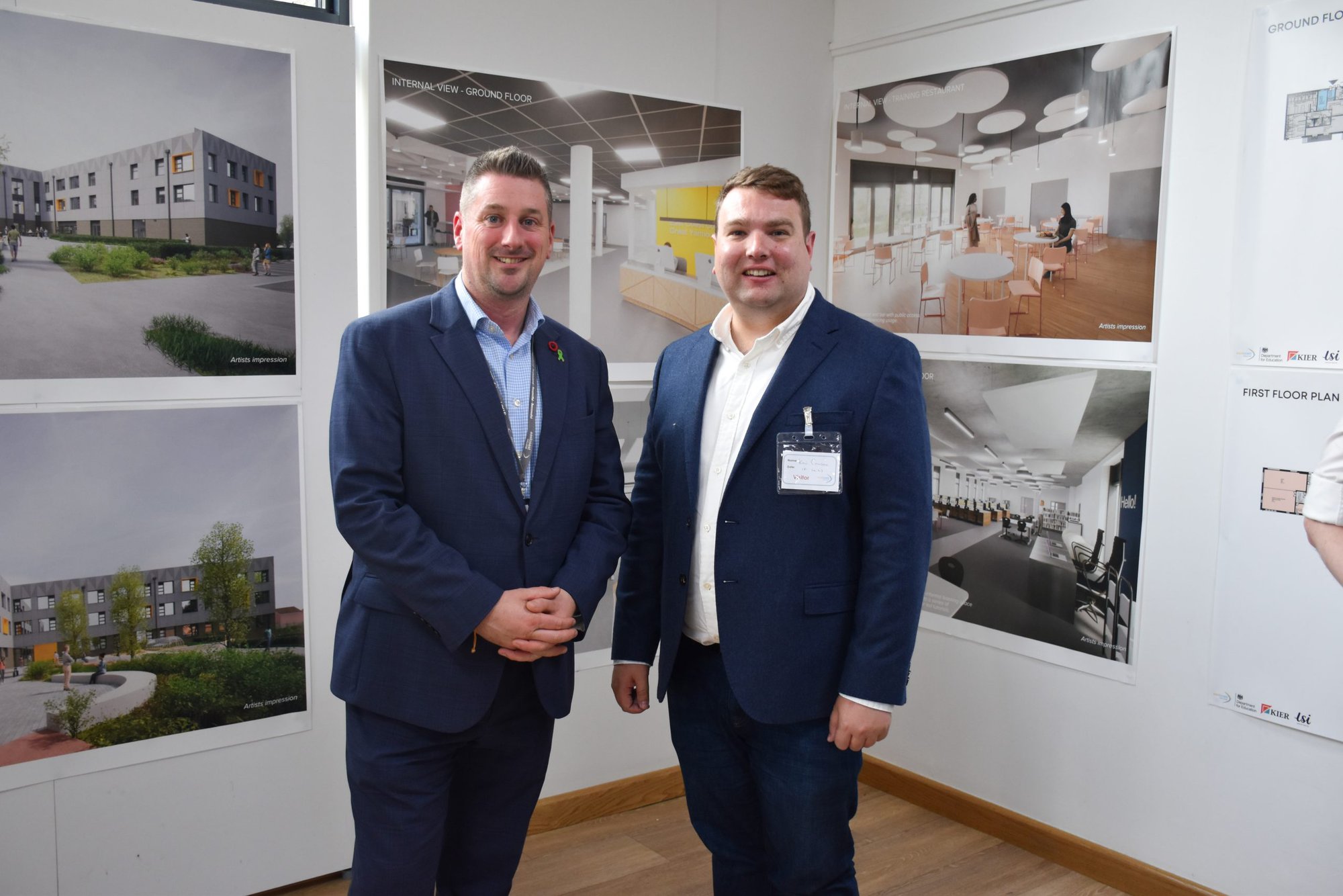 East Coast College CEO Stuart Rimmer with Kier Cozens, Labour candidate for Great Yarmouth, at the staff consultation.